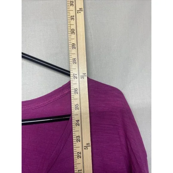 J. Crew Women Long Sleeve Shirt Light Weight Pullover Coop Neck Purple XS Thin - Picture 3 of 5